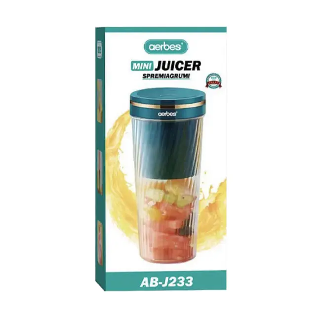 Aerbes Mini Μπλεντερ 350ml Μπλε AB-J233