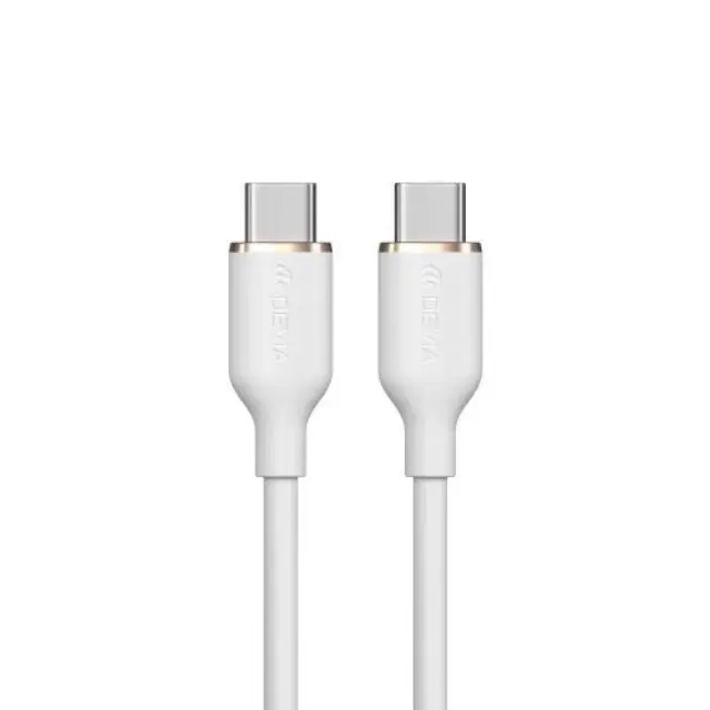 Καλώδιο Σύνδεσης USB 2.0 Devia EC632 USB C σε USB C PD 60W 1.2m Jelly Λευκό N62860