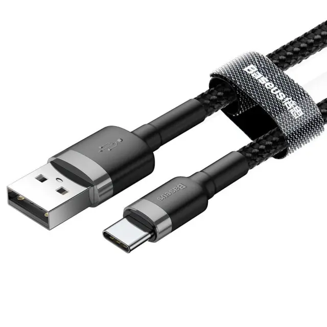 Baseus Cafule Braided USB 2.0 Cable USB-C male - USB-A male Μαύρο 3m (CATKLF-UG1) (BASCATKLF-UG1) 2