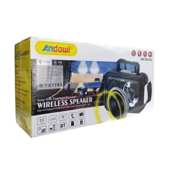 Andowl Q-YX1793 ηλιακό φορητό ηχείο με USB - Solar wireless speaker 68094