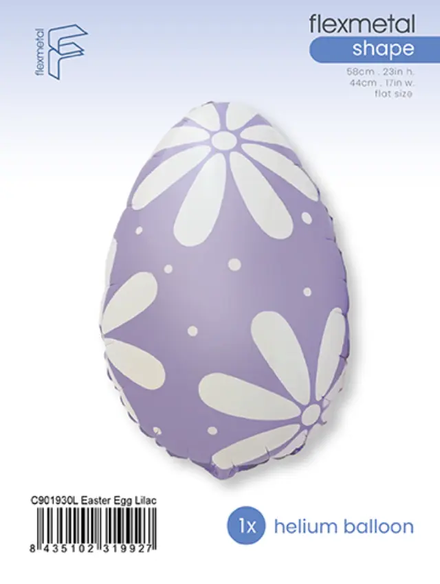 Μπαλόνι Φοιλ 17 Πασχαλινό Αυγό Λιλά - Easter Egg / 44εκ