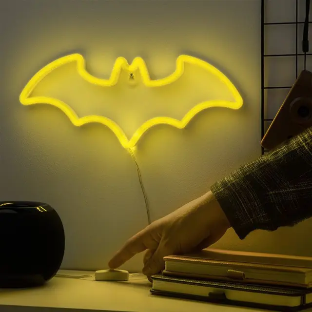 Batman Wall Mountable LED Neon Light Fan Shop and Merchandise