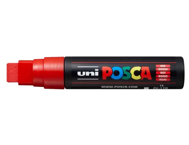 Μαρκαδόρος Σχεδίου Uni Posca PC-17K με πάχος μύτης 15.0mm - RedPC-17K(E) - KOKKINO