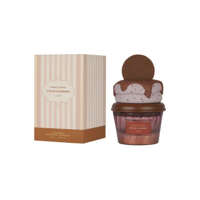 Lattafa Give me Gourmand Cookie Crave Eau De Parfum, Unisex Άρωμα με Βούτυρο κακάο, Cookies, Ζάχαρη & Γάλα 75ml