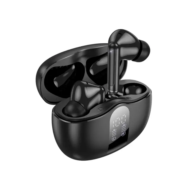 Borofone In-ear Bluetooth Handsfree Ακουστικά με Θήκη Φόρτισης Μαύρα FQ3