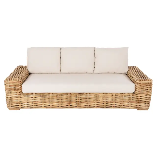 ΚΑΝΑΠΕΣ ΤΡΙΘΕΣΙΟΣ ΕΞ.ΧΩΡΟΥ FB99808 ΞΥΛΟ MANGO-RATTAN ΦΥΣΙΚΟ-ΛΕΥΚΑ ΜΑΞΙΛΑΡΙΑ 216x88x85Υεκ 3