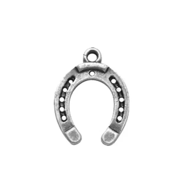 Μεταλλικό Γούρι - Πέταλο - 30x22mm - Antique Silver - 20τεμ