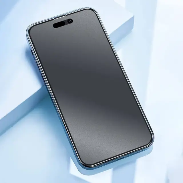 Matte Tempered Glass για iPhone 14 Pro- Black OEM 2