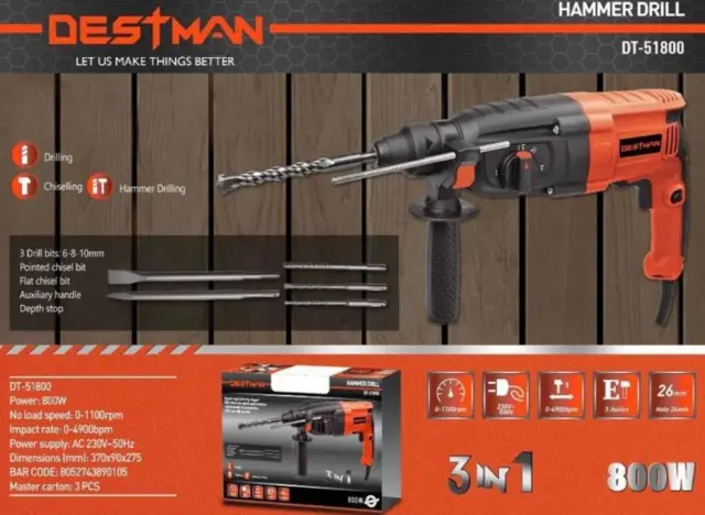 Κρουστικό Σκαπτικό 800W Destman DT-51800