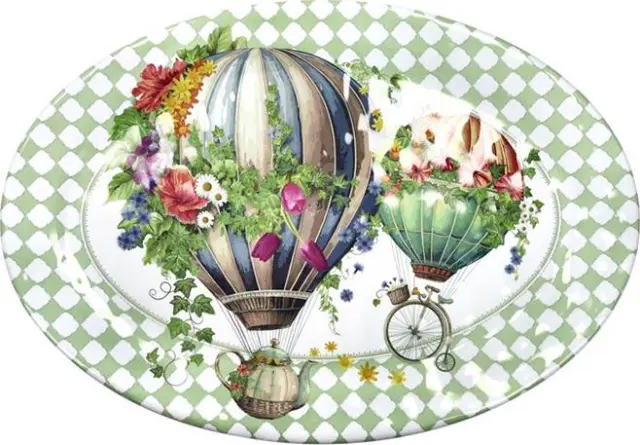 Brandani Δίσκος Σερβιρίσματος Μελαμίνης Wonderland 50 x 35.5 cm Πράσινο