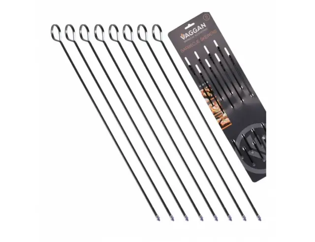 8 Μεταλλικά σουβλάκια μπάρμπεκιου Vaggan (C83500510) Aνοξείδωτο ατσάλι, Με αντικολλητική επίστρωση, 40 cm C83500510 2
