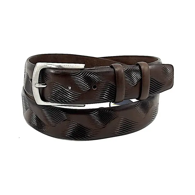 Καφέ Δερμάτινη Ζώνη Cow Leather 3,5 cm