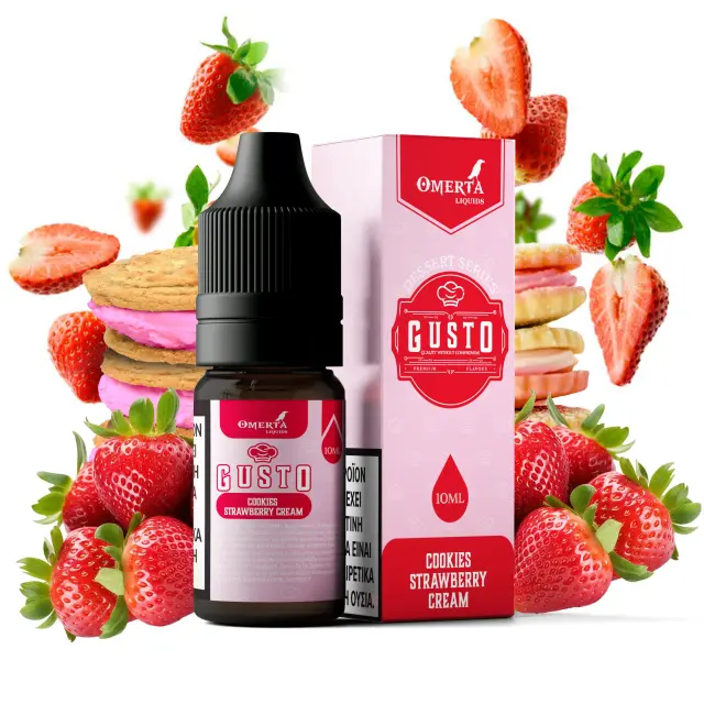 Gusto Cookies Strawberry Cream E-Liquid 10ml - 6mg