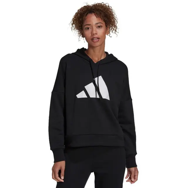 adidas Sportswear Three Bar Hoodie (H24080-Black) - Μαύρο - M