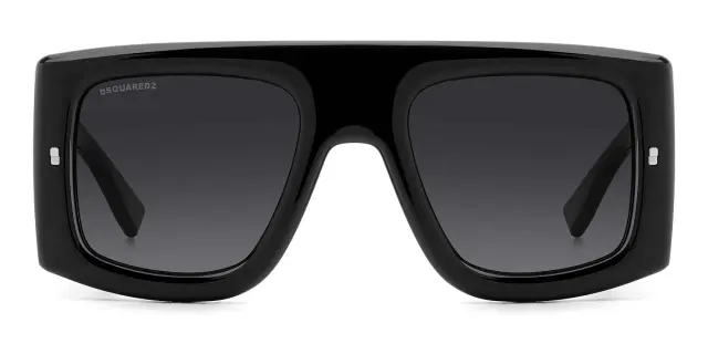 Dsquared2 Icon Unisex Γυαλιά Ηλίου με Μαύρο Κοκκάλινο Σκελετό και Μαύρο Φακό ICON 0024/S 8079O 3