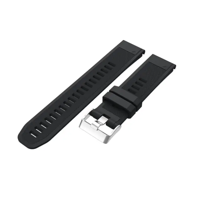 Silver Buckle Λουράκι για Fenix 5/6/6 Pro/7/8/9 (47mm)Black OEM 2
