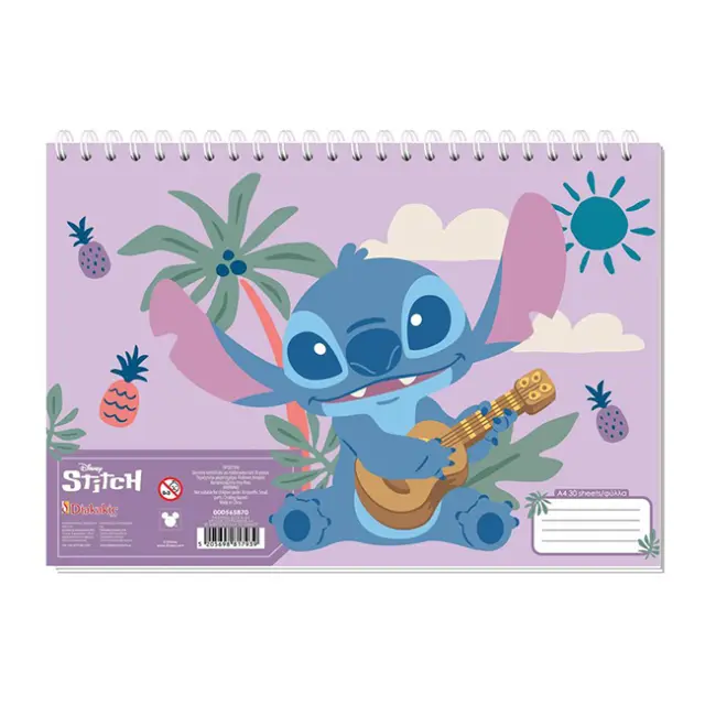 Diakakis Μπλοκ Ζωγραφικής Α4 30 φύλλα Lilo & Stitch (000565870)