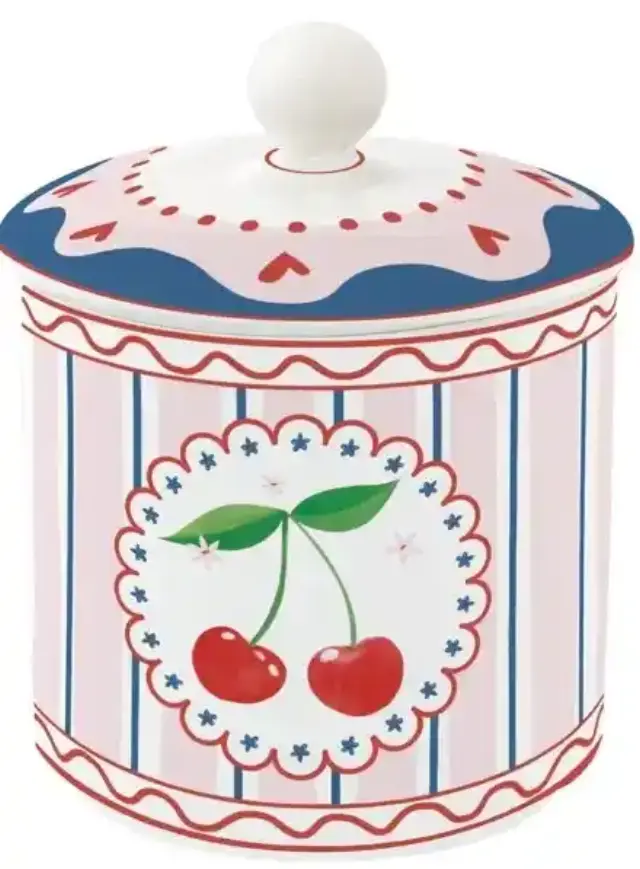 Easy Life Βάζο Με Καπάκι Πορσελάνης Fruit Mania 11x11x13cm 750ml Πολύχρωμο