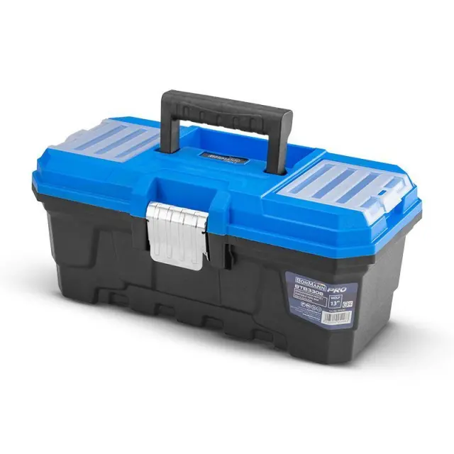 BORMANN Pro BTB3308 - BORMANN Pro BTB3308 Εργαλειοθήκη Χειρός Πλαστική "Wolf",Μεταλλικό Κούμπωμα & Ταμπακέρα (054283)