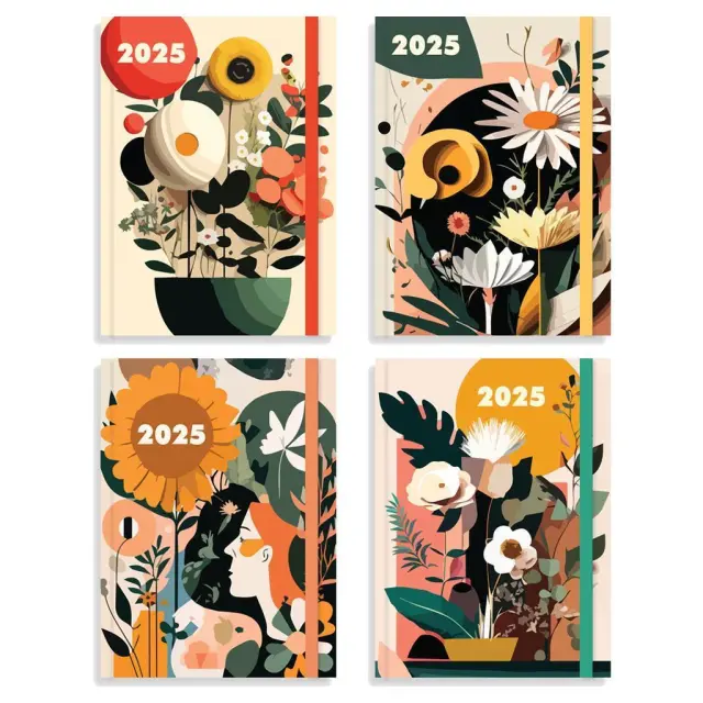 Ημερολόγιο Ημερήσιο 2025 14*20εκ. 4 σχέδια Blossom / 0586118 (Διακάκης)