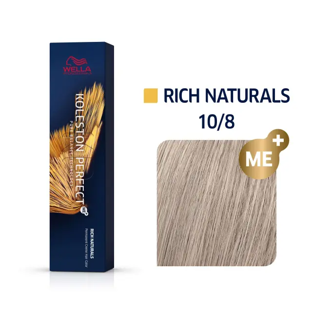 Wella Professionals Koleston Perfect Me+ Rich Naturals 60ml | Απόχρωση 10/8 Κατάξανθο Περλέ 2