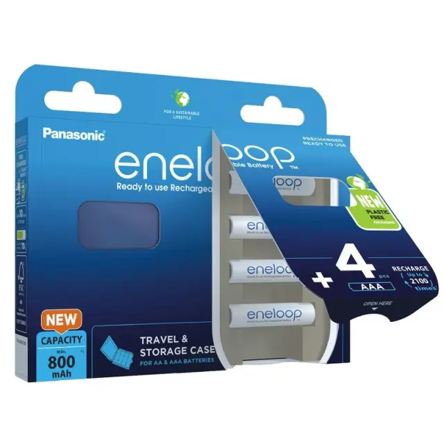 Panasonic Eneloop & Storage Case Επαναφορτιζόμενες Μπαταρίες AA Ni-MH 2000mAh 1.2V 4τμχ (39067927) (PAN39067927) PANASONIC BATTERY 2