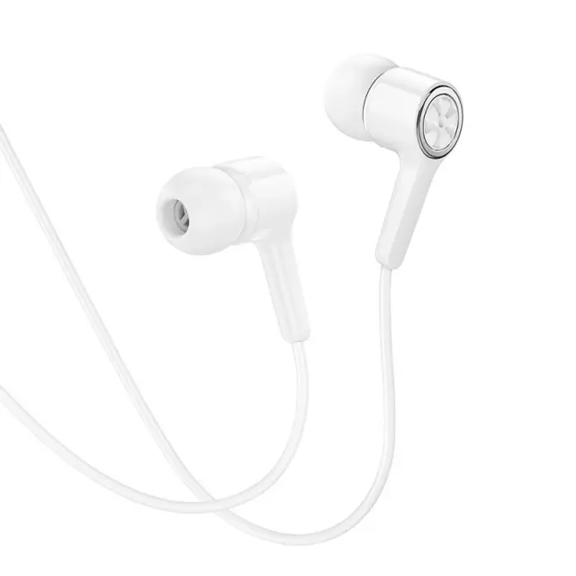 Hands Free Hoco M104 Gamble Universal Earphones Hi-Fi Stereo 3.5mm Λευκό 1.2m 3