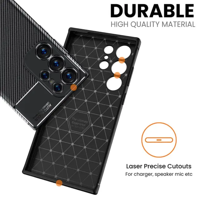 Techsuit® CarbonFiber Θήκη για Galaxy S25 Ultra- Black 2