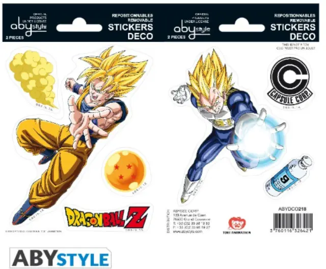 DRAGON BALL Z Αυτοκόλλητα Goku Vegeta (16x11cm)