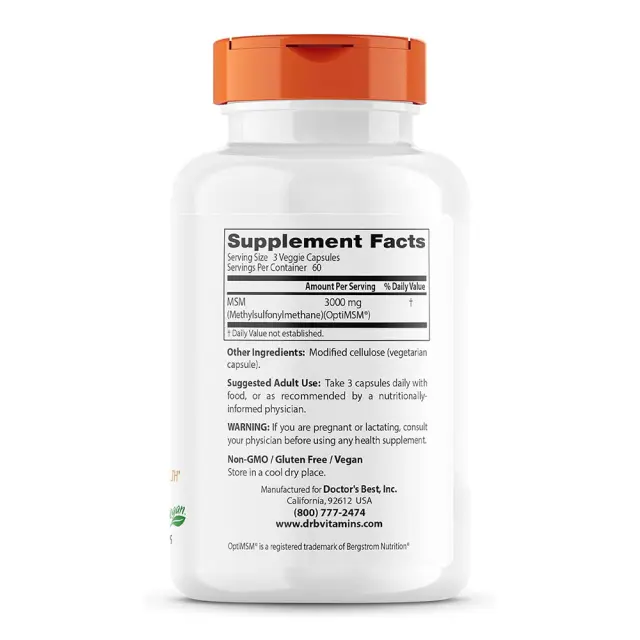 Doctor's Best MSM with OptiMSM 1000 mg 2