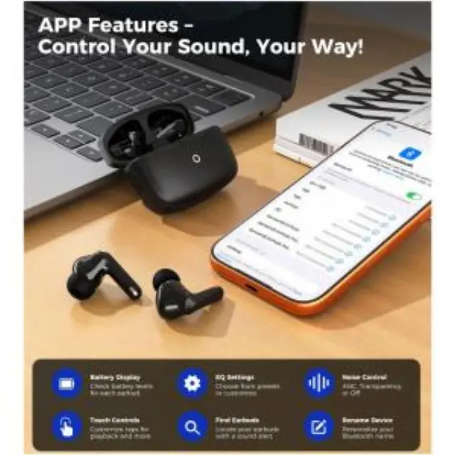 True Wireless Ακουστικά Bluetooth Choetech BH-T83 ANC+ENC Μαύρο N70853 3