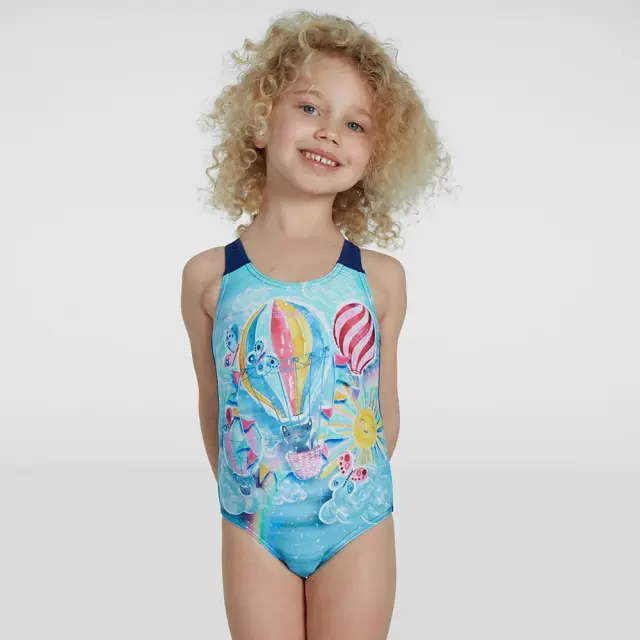 Speedo Girl's Digital Placement Swimsuit Γαλάζιο 807970H098 (Speedo) - 92