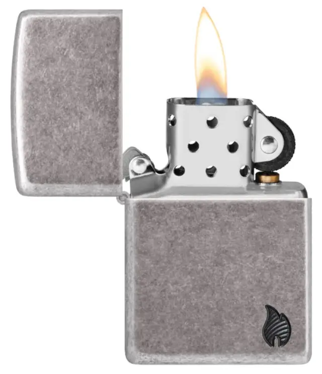 ZIPPO Αναπτήρας - Armor® Antique Silver Flame (46399) 2