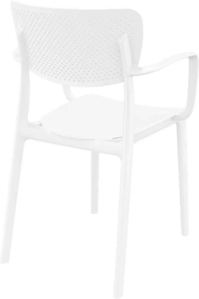 Πολυθρόνα Στοιβαζόμενη LOFT Λευκό PP 54x53x82cm 2