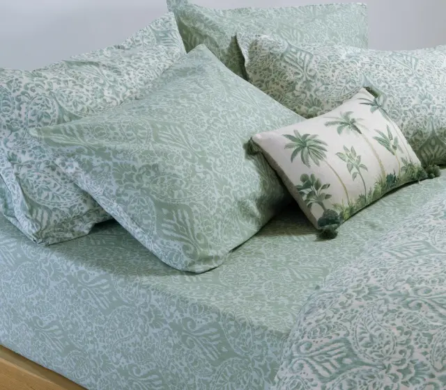 Σετ Σεντόνια King Size Με Λάστιχο (180x200+35) Jetrix Green Nef-Nef 2