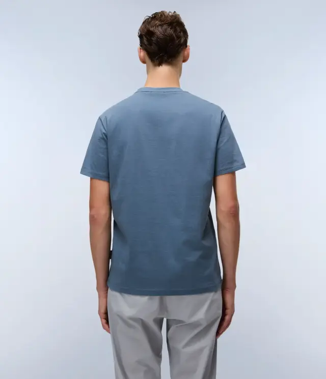 Napapijri - Ανδρικό T-shirt Salis Ss Sum Regular Fit NP0A4H8D-G1Y Μπλε Ραφ - S 2