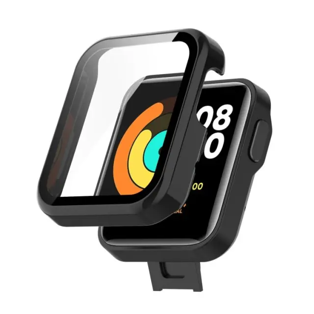 360 Προστατευτική Θήκη PC Με Κάλυμμα Οθόνης Για Xiaomi Mi Watch Lite / Redmi Watch Cover - Μαύρο OEM