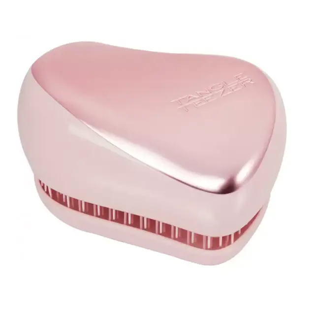 Tangle Teezer Compact Styler Pink Matte Chrome Bούρτσα Mικρού Mεγέθους Ροζ 1τμχ