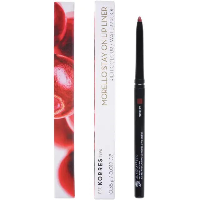 KORRES Morello Stay-On Lip Liner Αδιάβροχο Μηχανικό Μολύβι Χειλιών 03 Wine Red, 0.35g