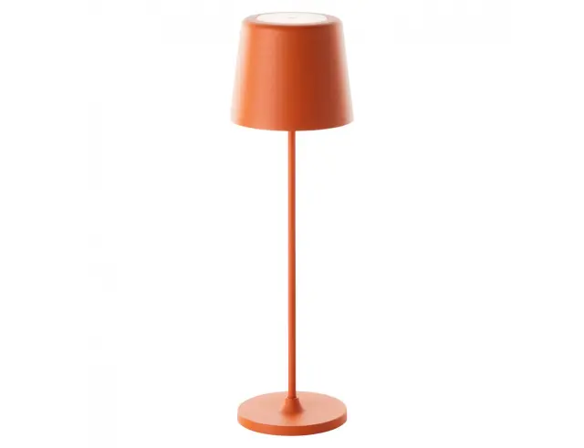 Επιτραπέζιο φωτιστικό LED Brilliant Kaami με μπαταρία, USB, ισχύ 2W και διαστάσεις 10x10x37cm - Ματ Πορτοκαλί 2