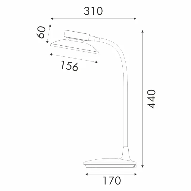 ΦΩΤΙΣΤΙΚΟ ΓΡΑΦΕΙΟΥ LED ACA BL1317LΒΚ ΜΑΥΡΟ 10W CCT 3000K/3800K/5700K 500LM / BL1317LBK 3