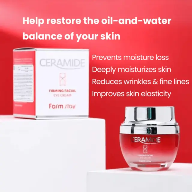 Farmstay Ceramide Facial Eye Cream Συσφικτική Κρέμα Ματιών κατά των Μαύρων Κύκλων 50ml 3