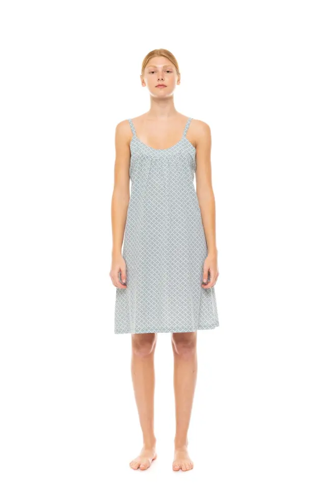 S1475 - Type - NIGHTGOWN FOREST GREEN GEO - M