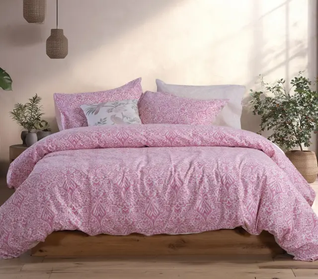 Σετ Σεντόνια King Size Με Λάστιχο (180x200+35) Jetrix Berry Nef-Nef