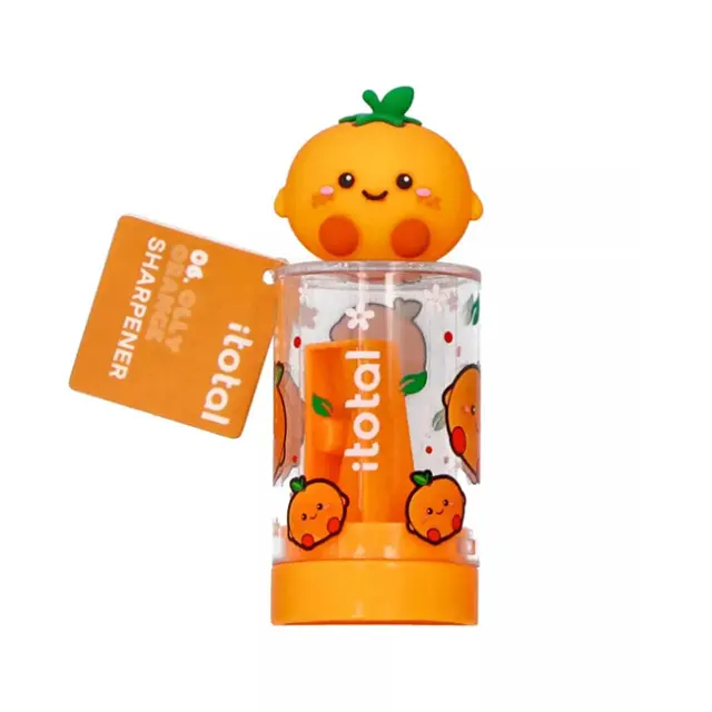 I-Total Ξύστρα Βαρελάκι Διάφανο Fresh Market Olly Orange (XL2687G)