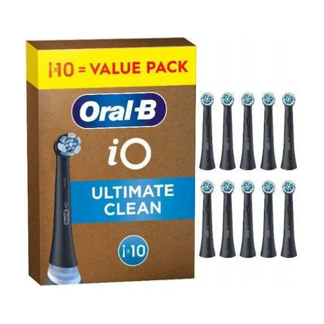 Oral-B Ανταλλακτικές Κεφαλές για Ηλεκτρική Οδοντόβουρτσα iO Ultimate Clean 10pack Black
