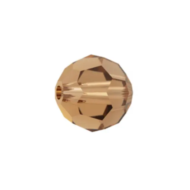 Swarovski 5000 Faceted Round Light Smoked Topaz 4mm - 10τεμ