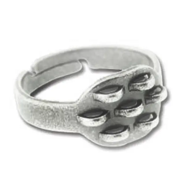 Ρυθμιζόμενο Δαχτυλίδι Antique Silver Plated 7Loop - 6τεμ