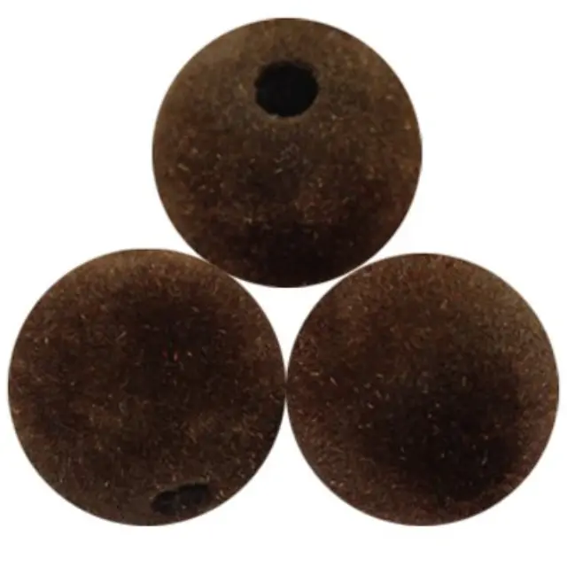 Χάντρα Felt Brown 16mm - 10τεμ