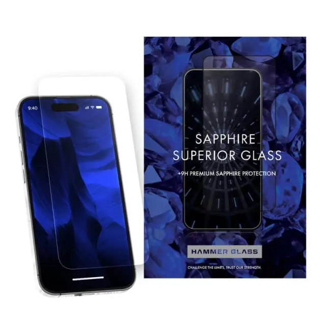 Tempered Glass Hammer Glass Apple iPhone 17 Pro Max Sapphire με Application Tool (1 τεμ.) N70179